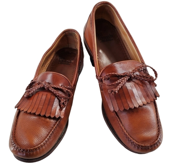 Allen Edmonds Nottingham Moc Kiltie Loafer Shoes Mens 9.5 D Brown Leather 42373 main image 13
